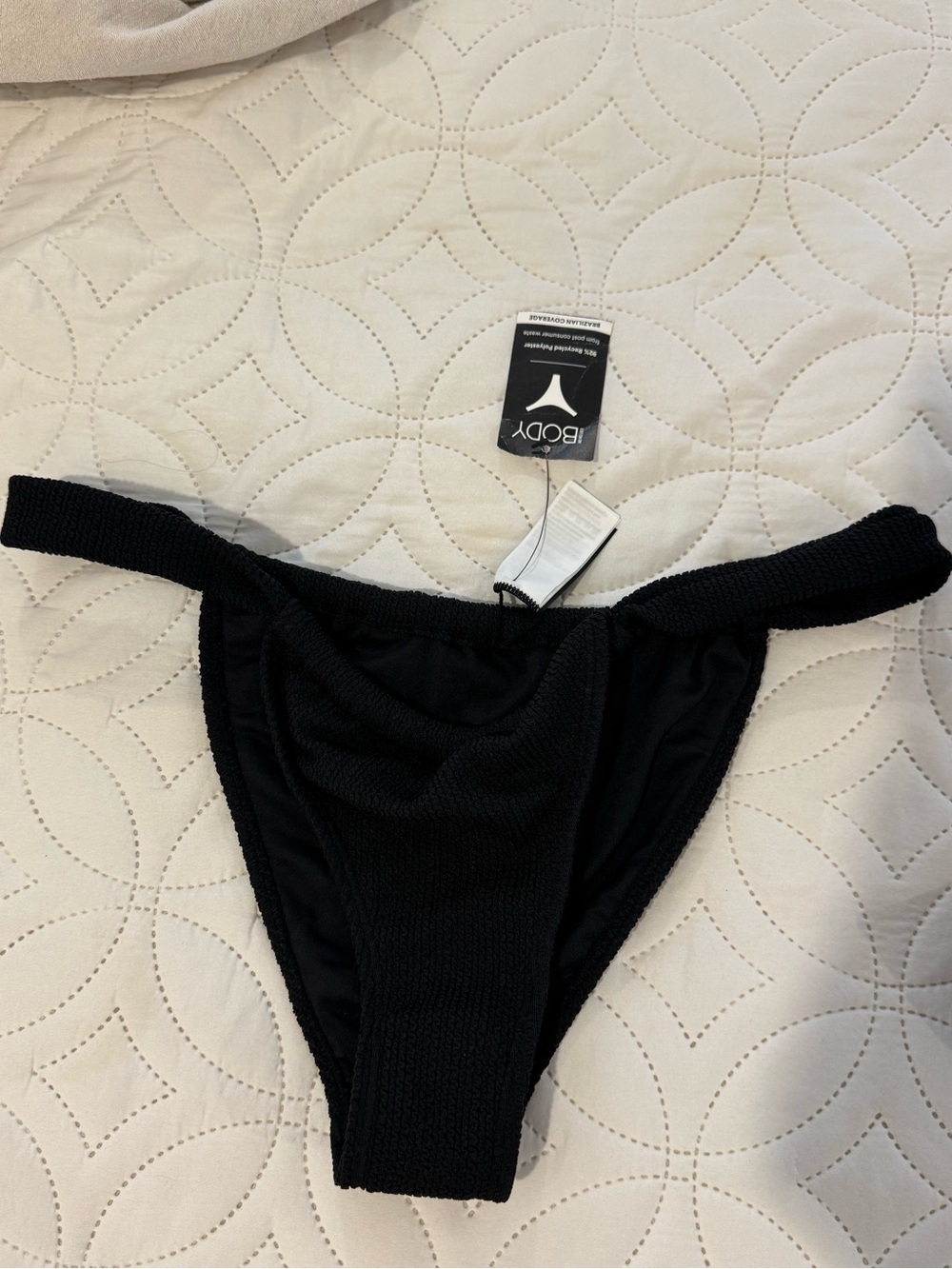 Black Textured Bikini 2 piece set